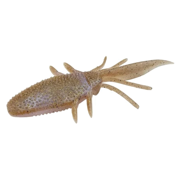Zappu Goobum tan speckled soft fishing lure with a ribbed body and multiple appendages for musky and bass fishing tackle