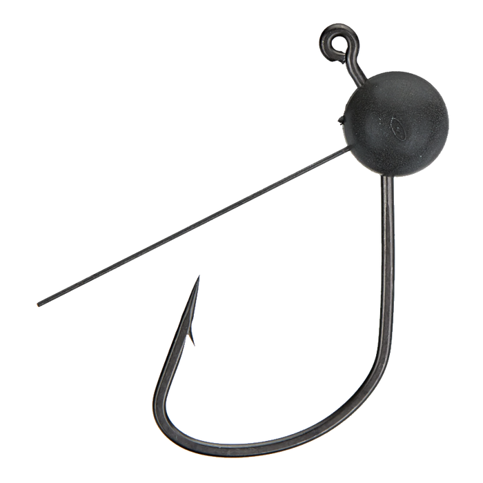 Zappu Inchi Wacky Hook with Weed Guard featuring a round weighted head, sharp hook, and a stiff wire guard to prevent snagging on vegetation in fishing tackle setups.