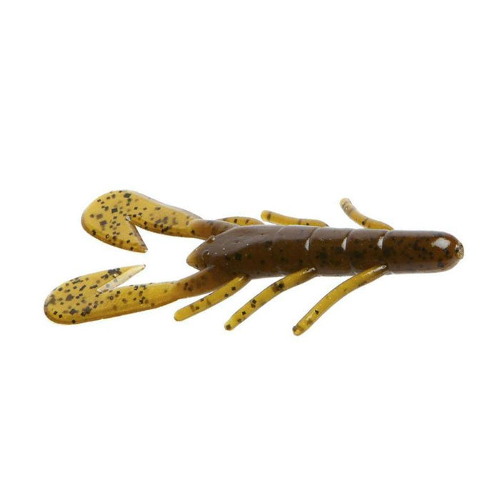 Zoom Magnum Ultra-Vibe Speed Craw fishing lure in green pumpkin color with detailed claws and legs designed for attracting muskies and other freshwater game fish.