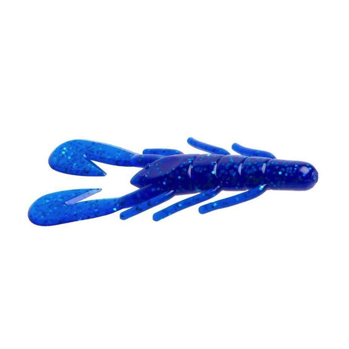 Zoom Magnum Ultra-Vibe Speed Craw fishing lure in sapphire blue with detailed segmented body and twin claw appendages, designed for effective fishing tackle use.